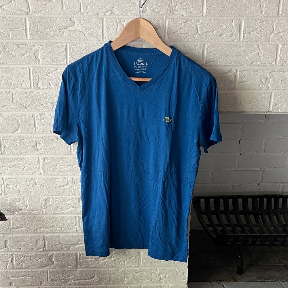 Lacoste Men's Short Sleeve Blue Tee